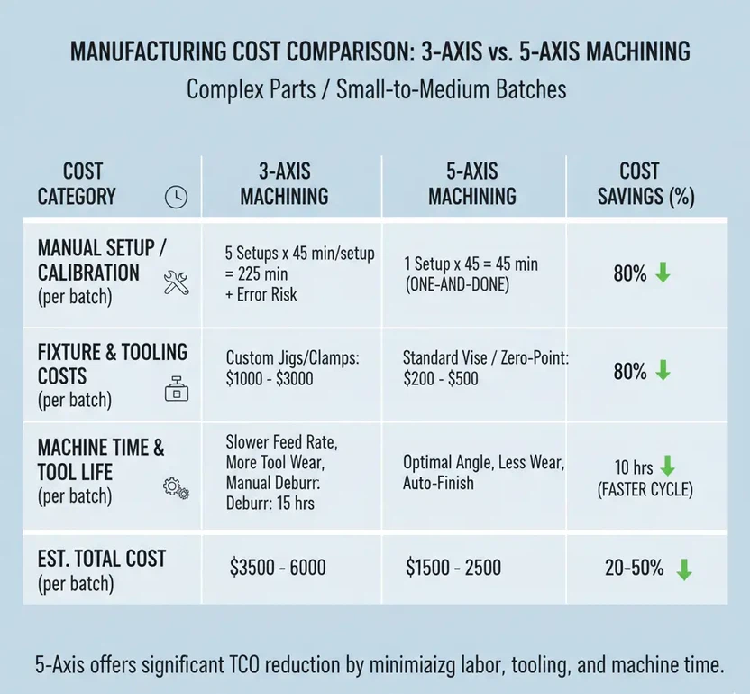 Total cost analysis table for CNC machining parts with high geometric complexity. Total cost analysis table for CNC machining parts with high geometric complexity.